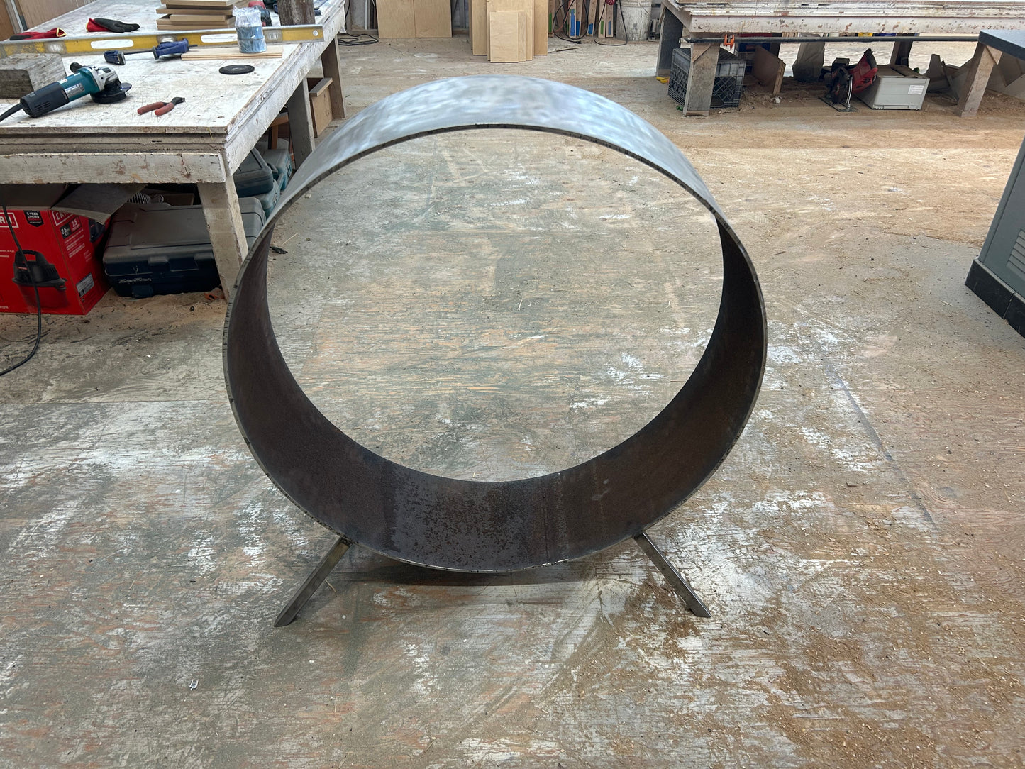 37" Full Round Wood Rack